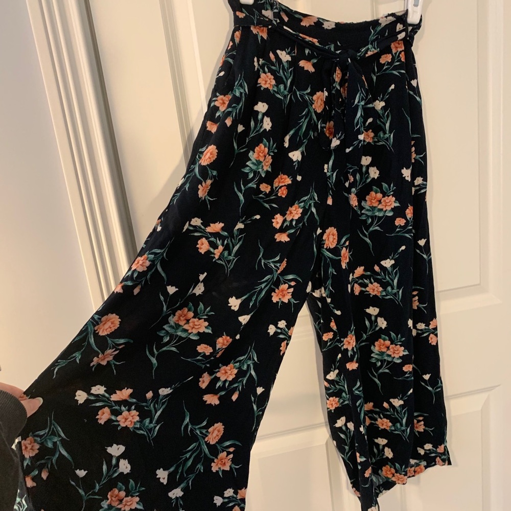 AE flowy floral wide pants